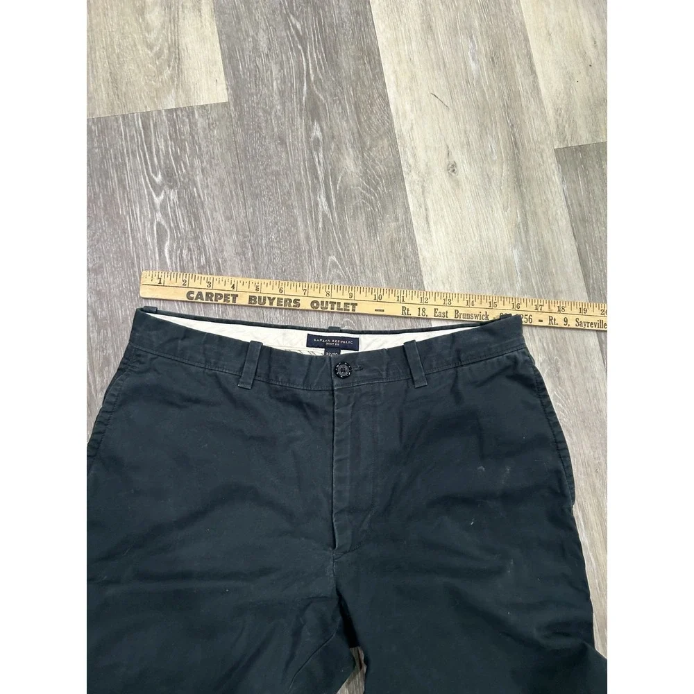 Banana Republic Boot Fit Chino Pants 32x26 Black Straight Relaxed‎ Bootcut